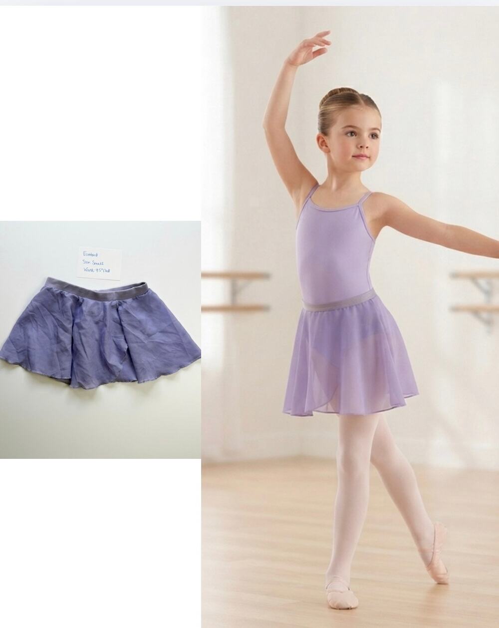 Eurotard Girls Lavender Ballet Wrap Skirt Child Small Dance